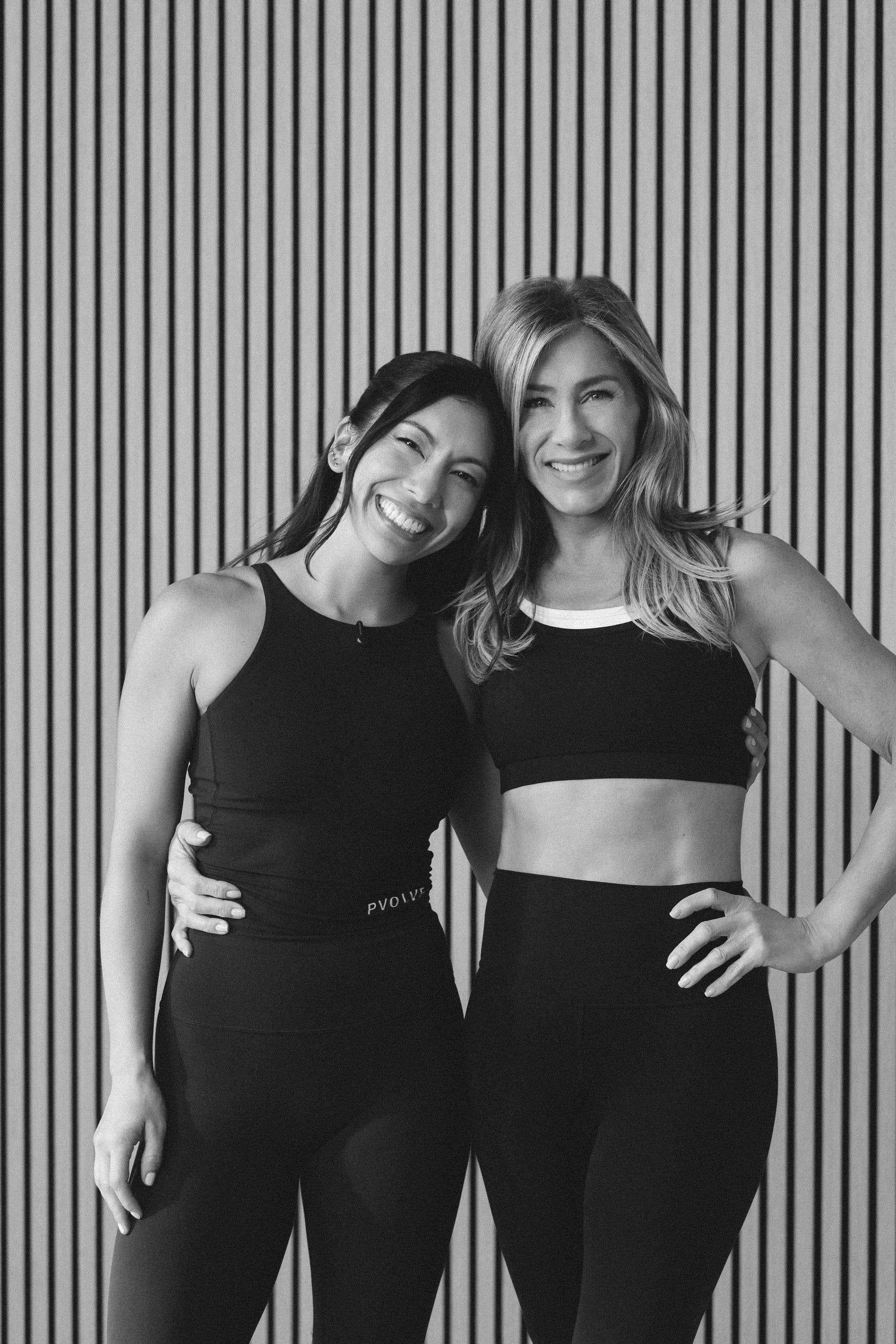 Jennifer Aniston pictured with her personal trainer Dani Coleman
