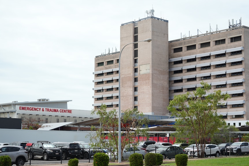 The exterior of a hospital building.