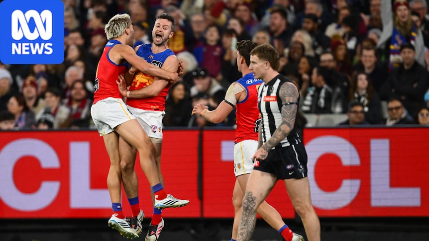 Brisbane beats Collingwood by 10 goals as Logan Morris kicks eight, giving Lions control of third spot