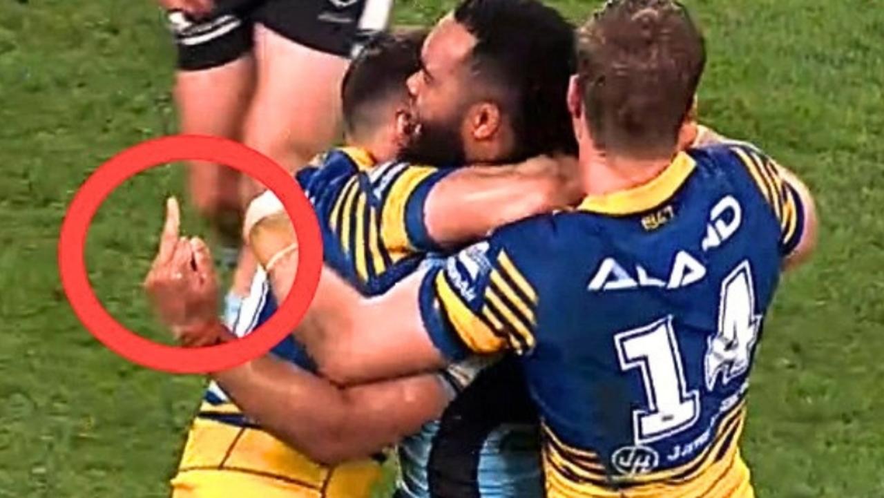 NRL world stunned by Sharks star’s X-rated act during devastating defeat