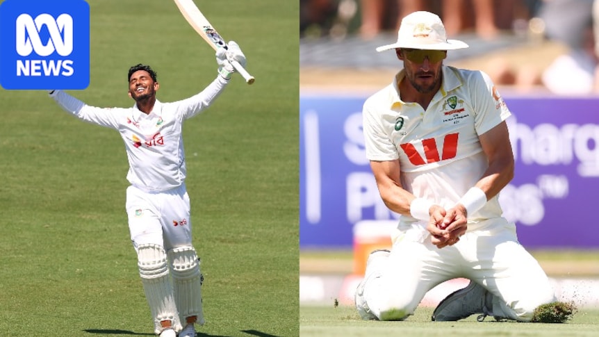 Test cricket quick hits: Mitchell Starc's tangle with the Darwin turf, Tanzid Hasan's breakthrough century and Steve Smith's catching redemption