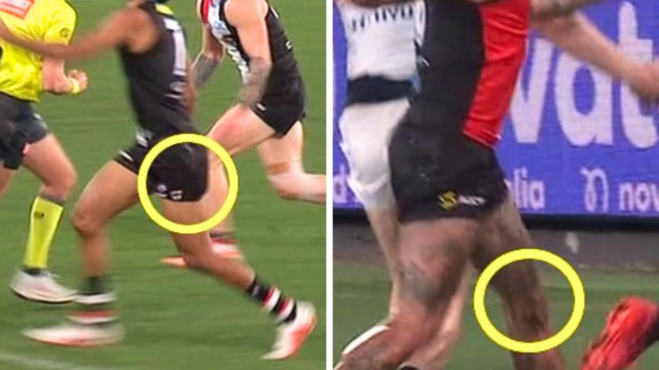 Shocking sight’: Horror scene rocks AFL as Saint Kilda pair suffer heartbreak against Carlton
