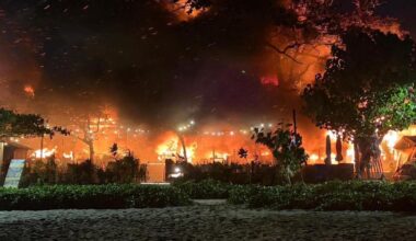 Fire in Gado Gado Seminyak Bali: Out of control flames destroy restaurant Chez Gado Gado