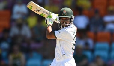 Aus vs Ban - Najmul Hossain Shanto increasingly confident after piling runs against Australia's attack