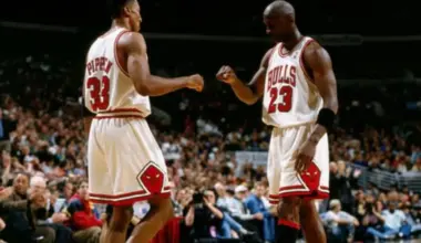 The 1998 championship run was dubbed ‘The Last Dance’ because it was the final time Michael Jordan (right), Scottie Pippen (left) and others played for the Bulls.
