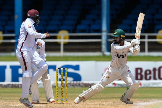Pakistan beats West Indies to end 8-match overseas losing streak in cricket tests