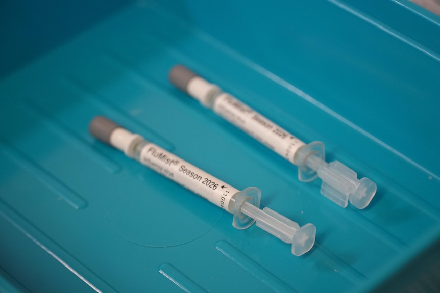 A close up of two FluMist applicators