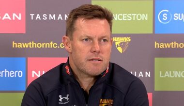 AFL 2026: Sam Mitchell press conference, Hawthorn Hawks loss to Brisbane Lions, reaction, latest news