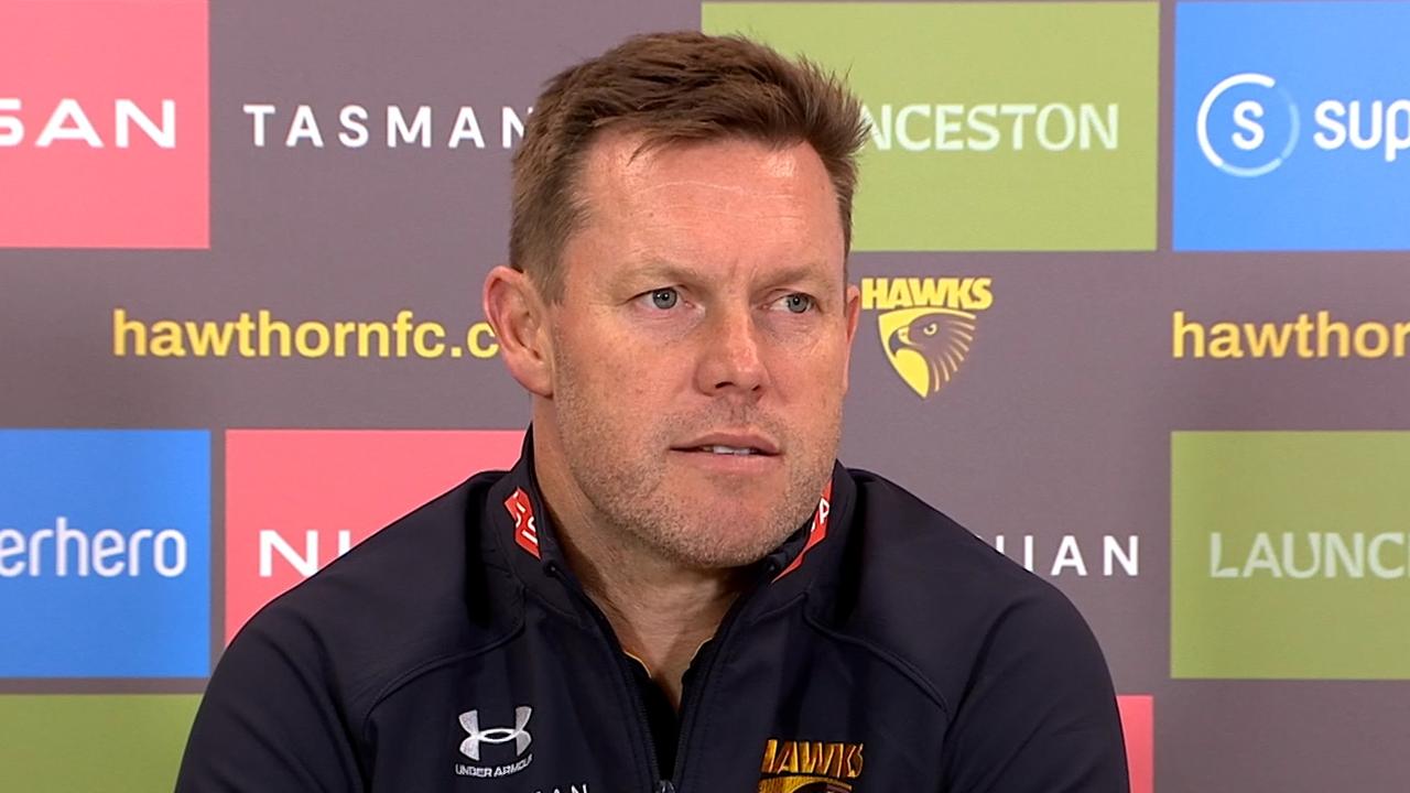 AFL 2026: Sam Mitchell press conference, Hawthorn Hawks loss to Brisbane Lions, reaction, latest news