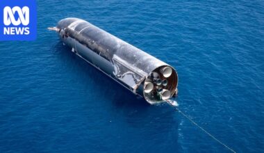 SpaceX rocket splashes down off Christmas Island, becomes 'talk of the town'