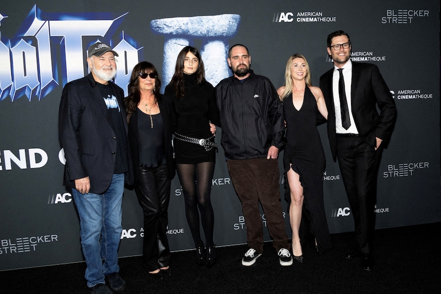 Rob Reiner, Michele Singer, Romy Reiner, Nick Reiner, Maria Gilfillan and Jake Reiner on the red carpet
