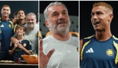 Football 2026: Ange Postecoglou celebrates 61st birthday with Al-Nassr, Cristiano Ronaldo joins in after being subbed off, video