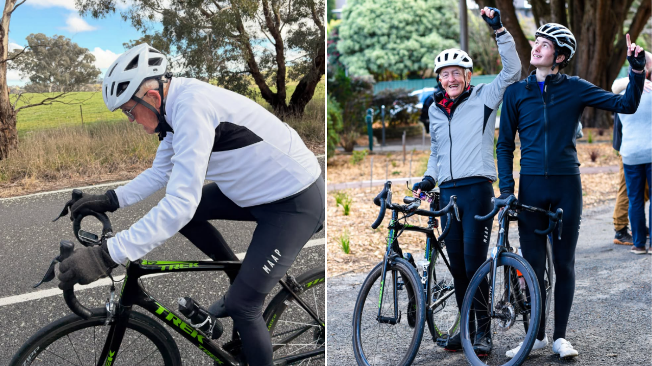 Charity cyclist Bob Montgomery dies a day after completing 5,300km ride across Australia