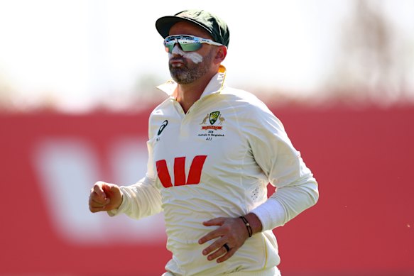 Nathan Lyon was out-bowled by the Bangladesh tweakers in Darwin, but held his spot in the Australian team for the second Test.