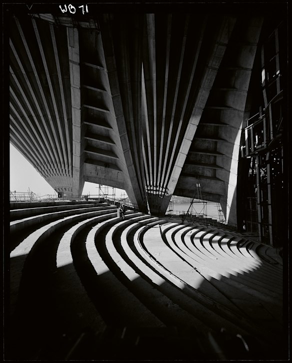 This photograph of the  Sydney Opera House  under construction  in 1965 was found in photographer Max Dupain’s negative archiives.  It is included in Definitive Dupain. A major retrospective exhibition at the State Library of NSW 24 August 2026 to 2 May 2027. 