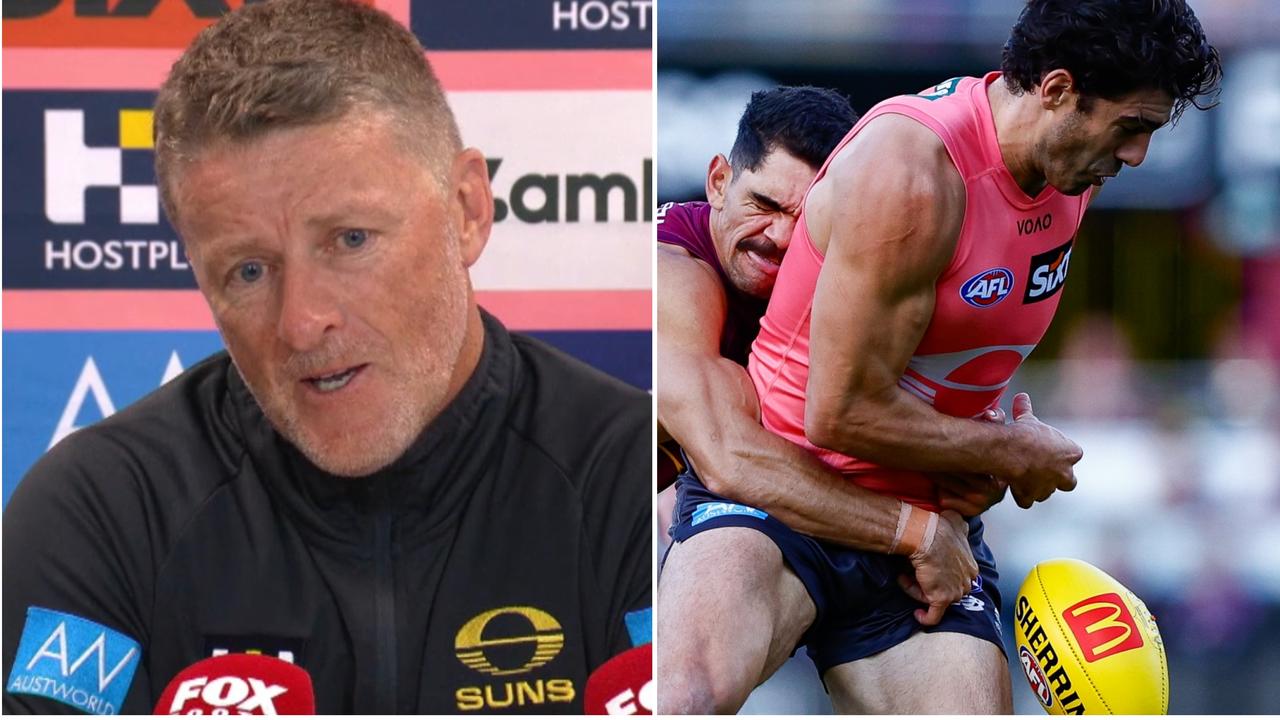 AFL 2026: Damien Hardwick press conference after Gold Coast’s loss to Brisbane, Christian Petracca’s form issues, video