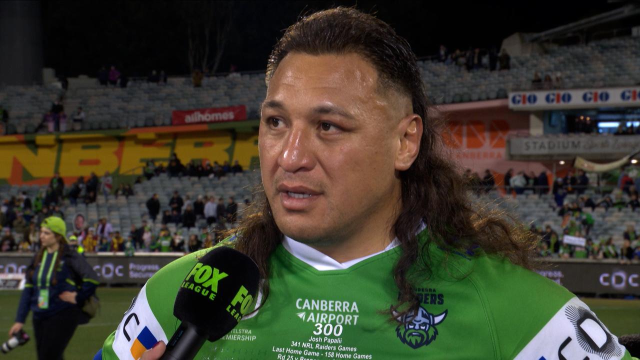 NRL 2026: Canberra Raiders legend Josh Papalii opens up on final home match in career, raw admission, Fox League exclusive, nrl news