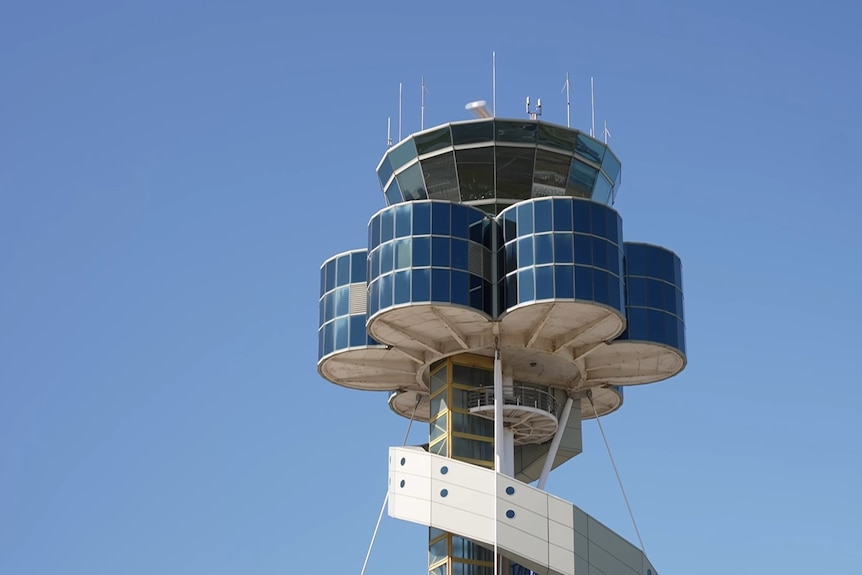 a traffic control tower at sydney airport