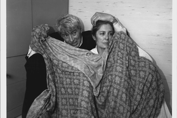 Dr Terence Elliott (Shane Porteous) and director of nursing Rosemary Prior (Maureen Edwards) are trapped in the burning hospital in January 1993.