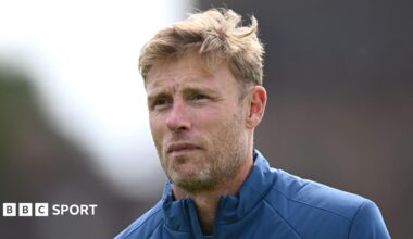 Andrew Flintoff watches on during his time as England Lions head coach