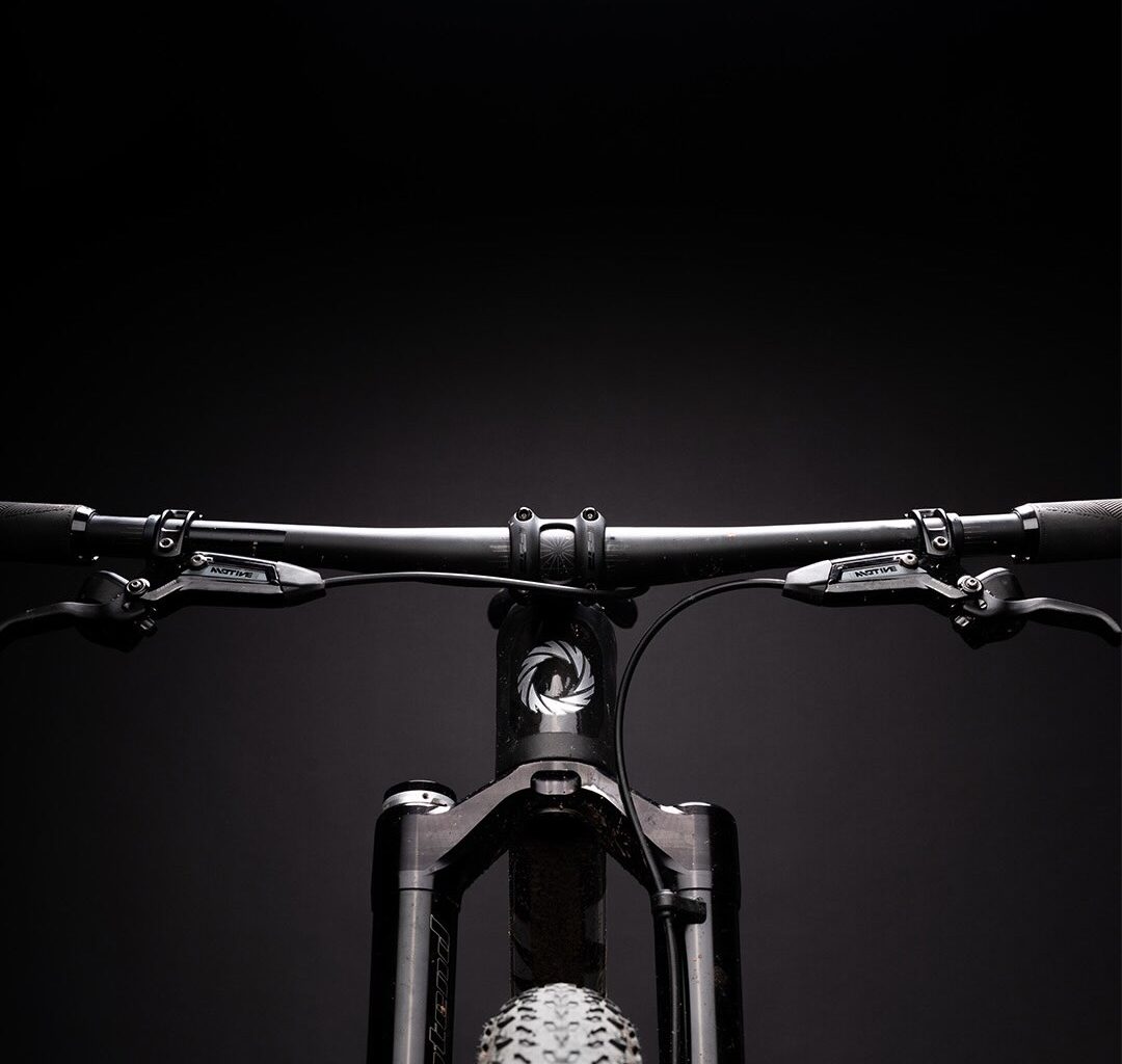 Close-up view of a mountain bike