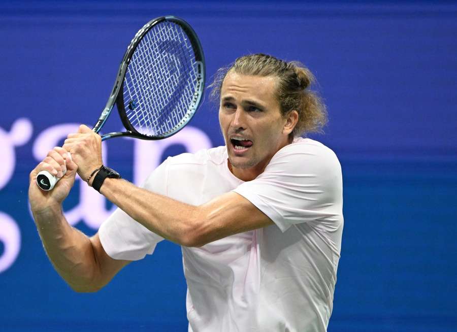 Zverev during US Open practice