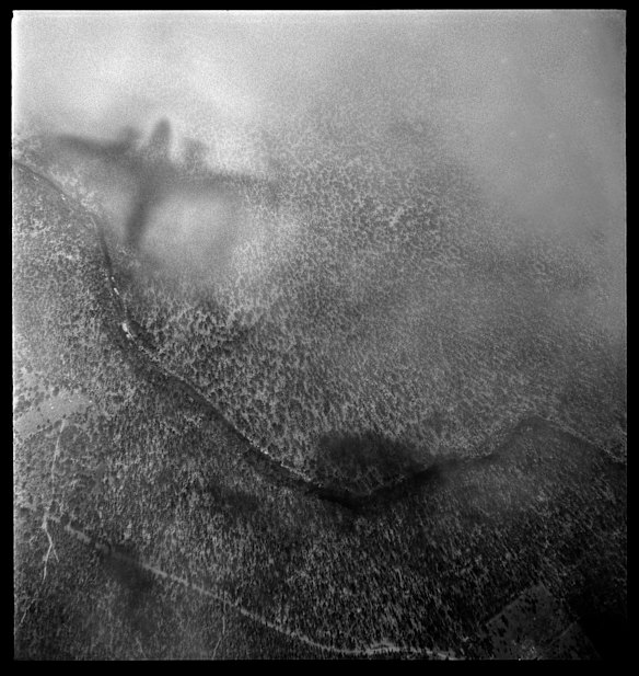 RAAF Avro Anson aircraft shadow, photograph by Max Dupain.  