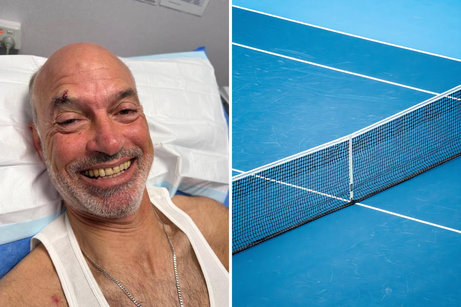 Deputy Premier Guy Barnett ends up in urgent care after tennis accident