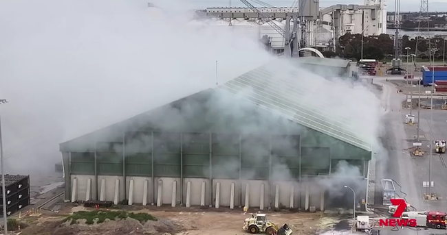 Emergency crews worked for hours to extinguish the blaze.