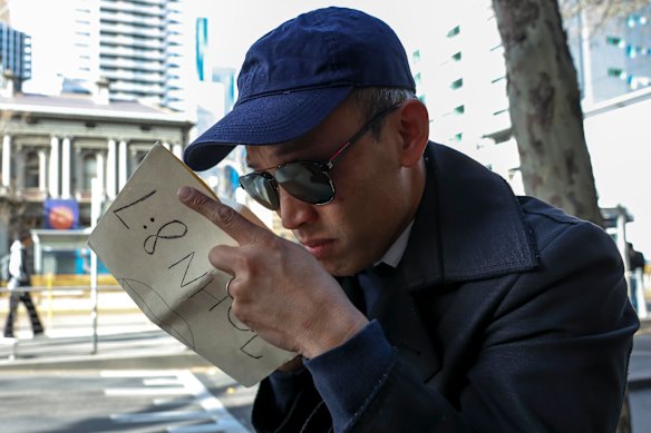 Nguyen outside court in July.