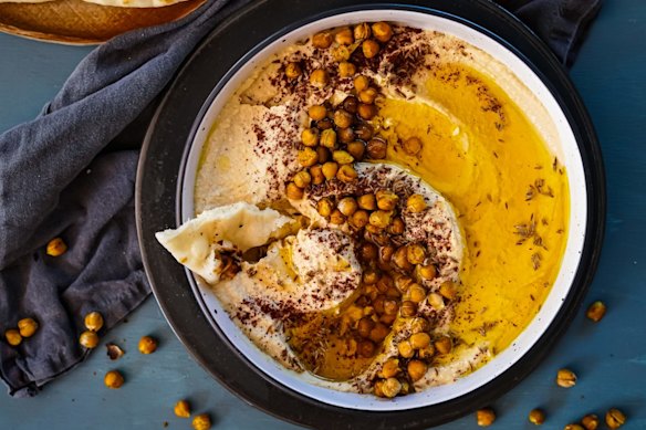 Enjoy chickpeas in hummus like Katrina Meynink’s preserved lemon hummus with cumin and sumac roasted chickpeas. 