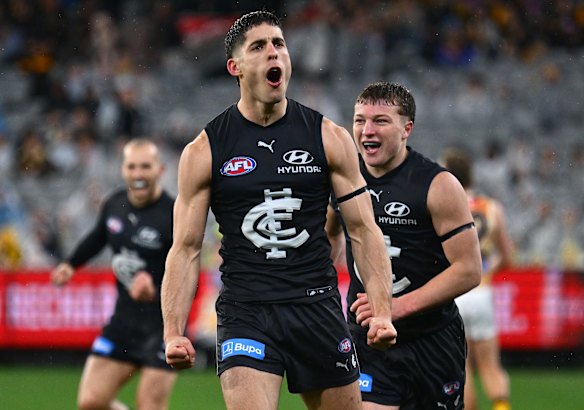 Hear the roar: Star Blue Adam Cerra wants the Blues’ army to come out in force against the Cats on Friday night.