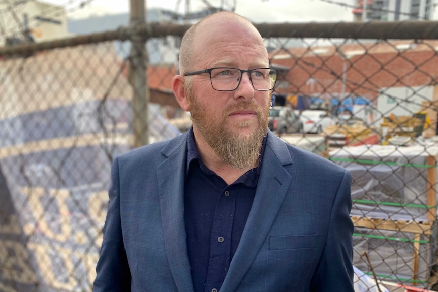 Karl Fitzgerald in an abandoned lot
