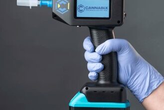Figure 1. Cannabix Marijuana Breath Test hardware including Breath Collection Unit (BCU) and Breath Cartridge (BC) technologies