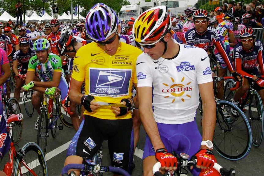 Lance Armstrong and David Millar