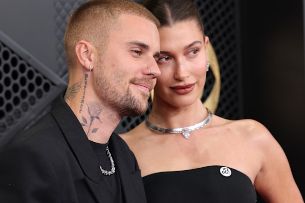 Justin Bieber and Hailey Bieber Grammys 2026