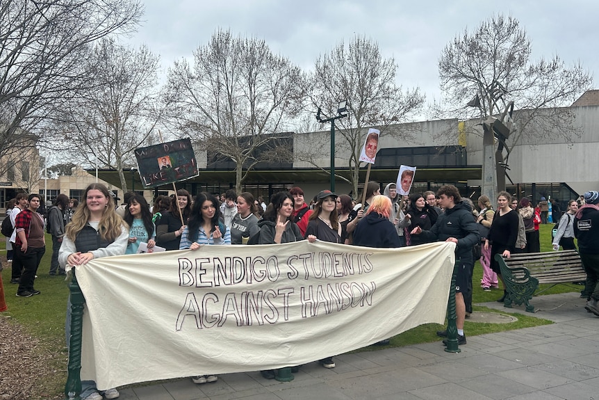A rally in Bendigo