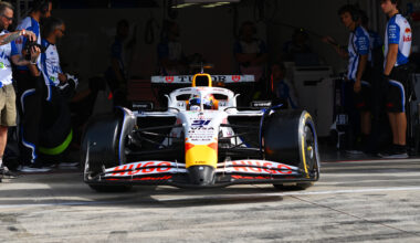 IMOLA, ITALY - AUGUST 27: Nikola Tsolov of Bulgaria and Visa Cash App Racing Bulls leaves the garage during promotional filming activities at Autodromo Enzo e Dino Ferrari on August 27, 2026 in Imola, Italy. (Photo by Rudy Carezzevoli/Getty Images)