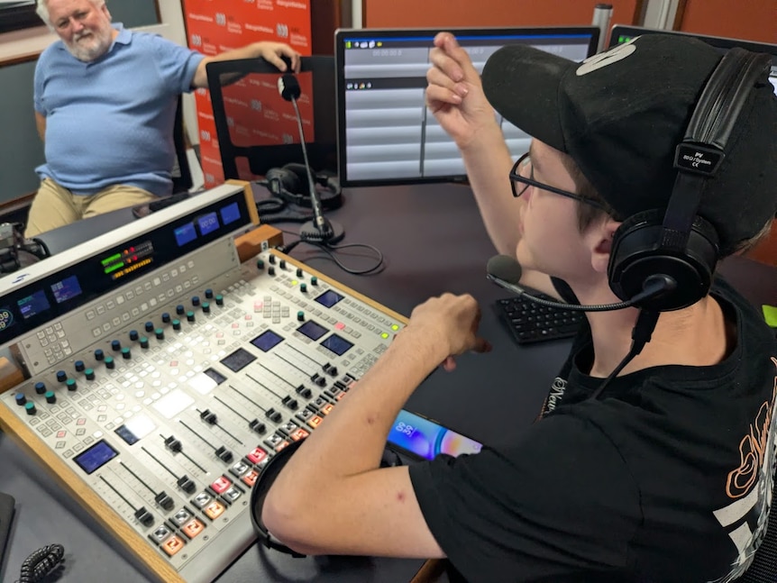 Hayden presenting on the radio