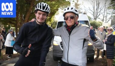 Grandfather and grandson cycle 5,300km across Australia for motor neurone disease