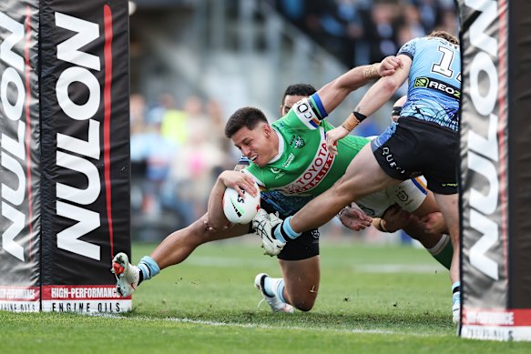 Joseph Tapine scores for Canberra.