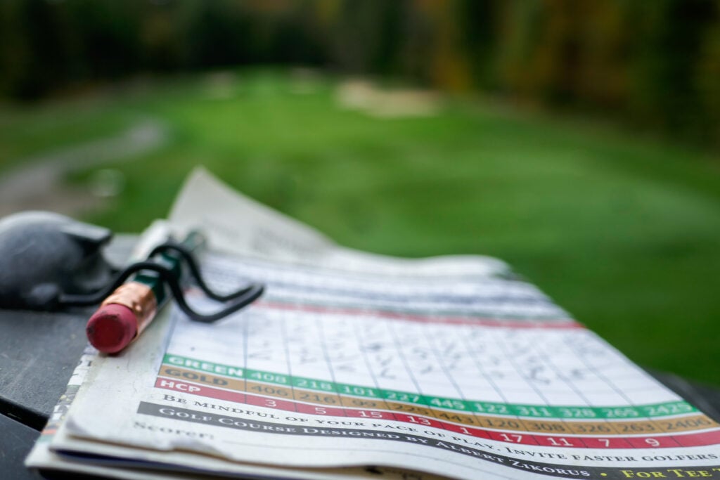 A golf scorecard | Source: Adobe Stock world handicap system