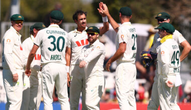 Aussies romp to innings victory on second day