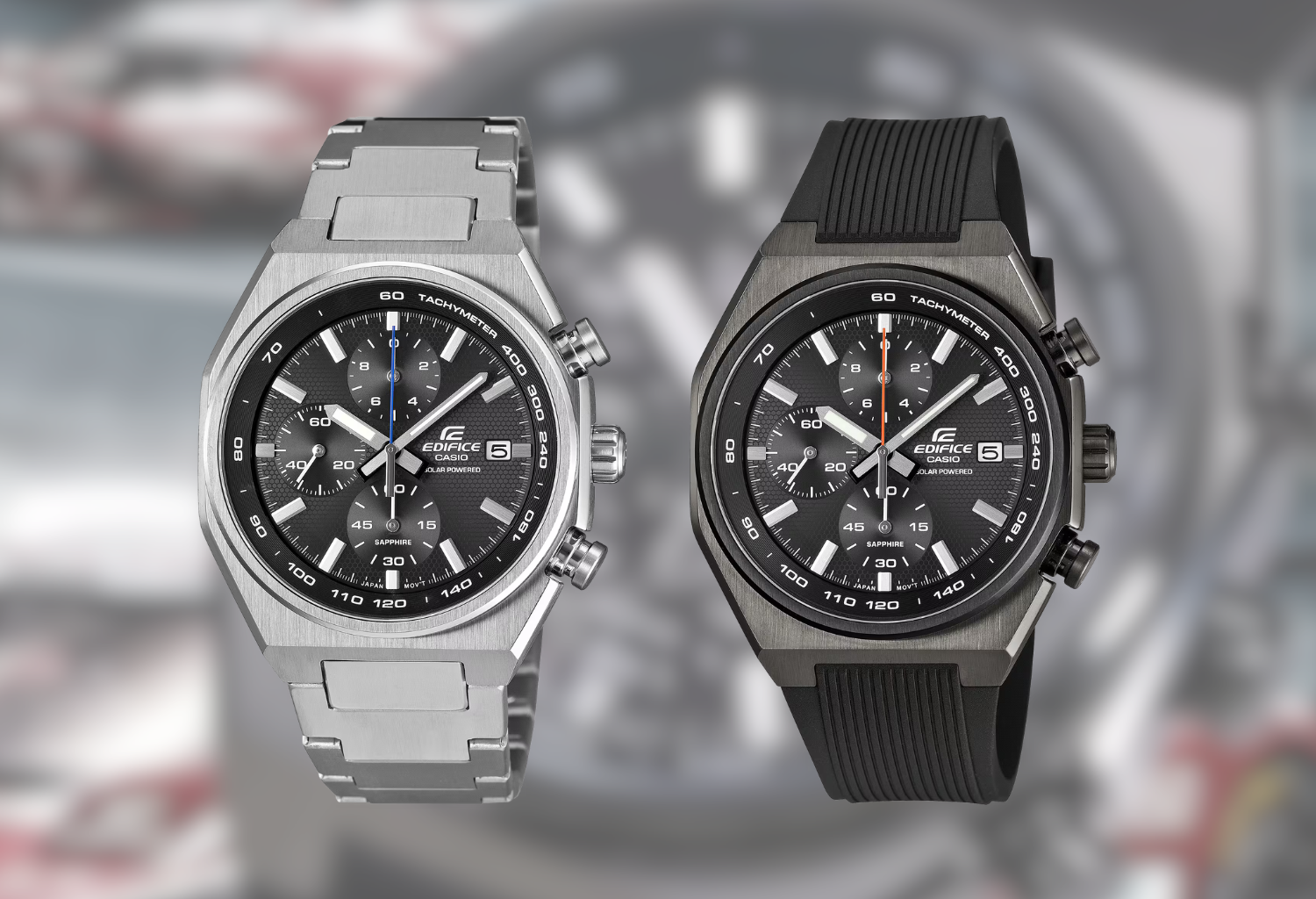 Casio officially launches two new Edifice chronographs with Tough Solar, sapphire crystal
