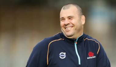 Former ... Michael Cheika has signed for one season with an option for a second year, the Waratahs say. Photo: NSW Waratahs
