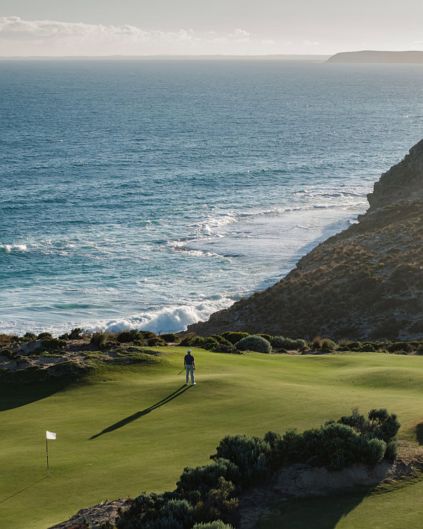 Aerial view of The Cliffs Kangaroo Island golf course.