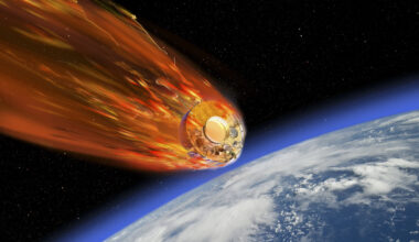 Cluster satellite reentering Earth