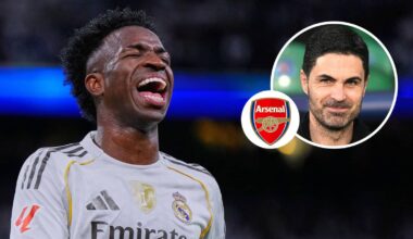 Vinicius Junior: Mikel Arteta ‘has spoken with’ Brazilian superstar as Real Madrid tell Arsenal how much to pay