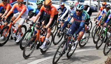 Danny van der Tuuk of Poland and Team Euskaltel - Euskadi and Mikel Landa of Spain and Team Soudal Quick-Step compete during the 105th Volta a Catalunya 2026