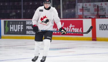 With family in stands, Jimmy Lombardi impresses for Team Canada at World Junior Summer Showcase